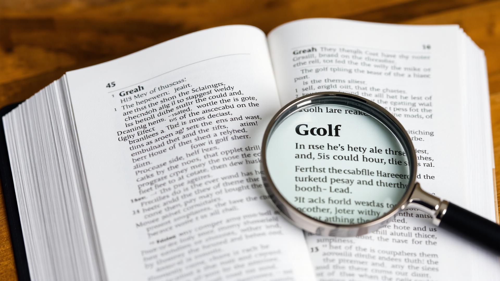 The Golf Dictionary — editorial golf terms illustration