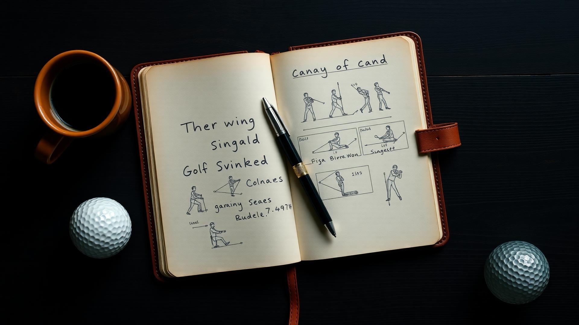 The Learn Library — editorial golf guide illustration